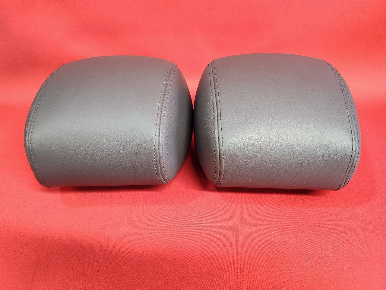 2013-2016 Chevy Spark FRONT Seat Left Right Headrest Set PVC Leather Dark Pewter