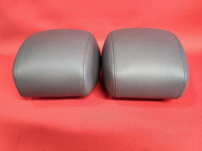 2013-2016 Chevy Spark FRONT Seat Left Right Headrest Set PVC Leather Dark Pewter