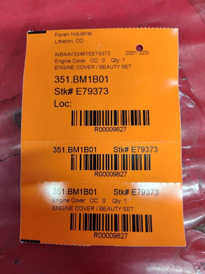 2999-2006 BMW 323 323 325 328 330 525 530 Engine Appearance Shield Cover Set