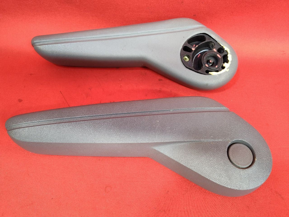 2008-2010 Chrysler Dodge Van FRONT Left Right Seat Armrest Set Medium Slate Gray