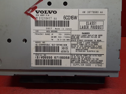 2007-2013 Volvo V50 S40 C70 C60 Radio CD Media Player Module Receiver 31210417AA