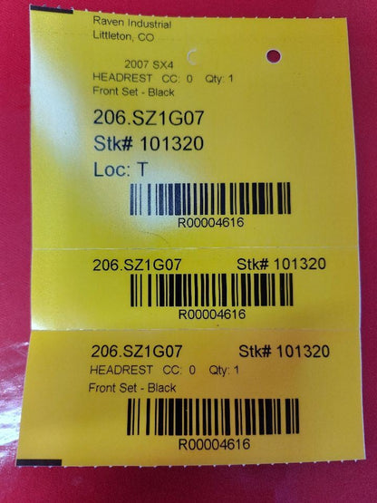 2007 2008 Suzuki SX4 Front Left Right Headrest Set of Two Black Cloth