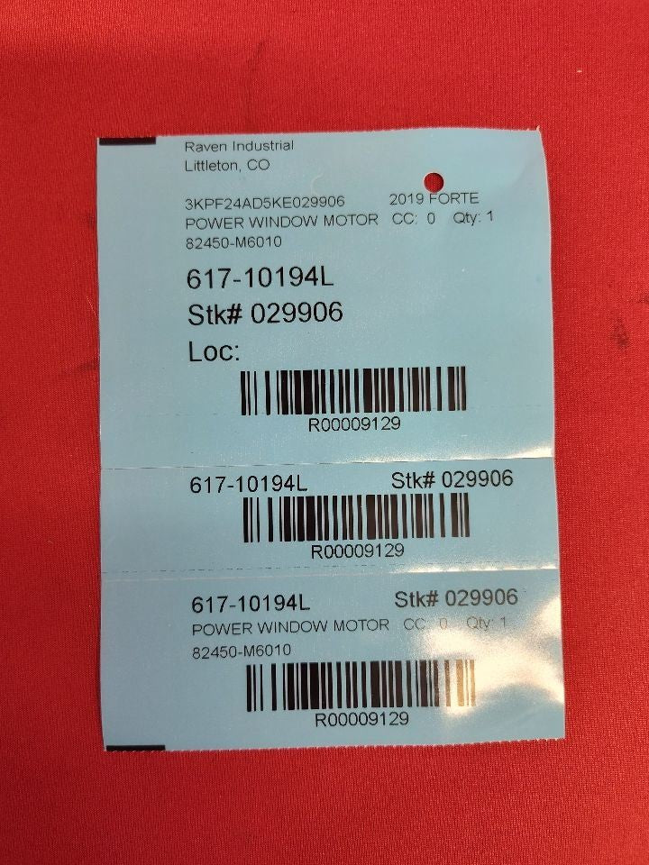 2019-2024 Kia Forte FRONT LEFT DRIVER Power Window Motor 82450-M6010