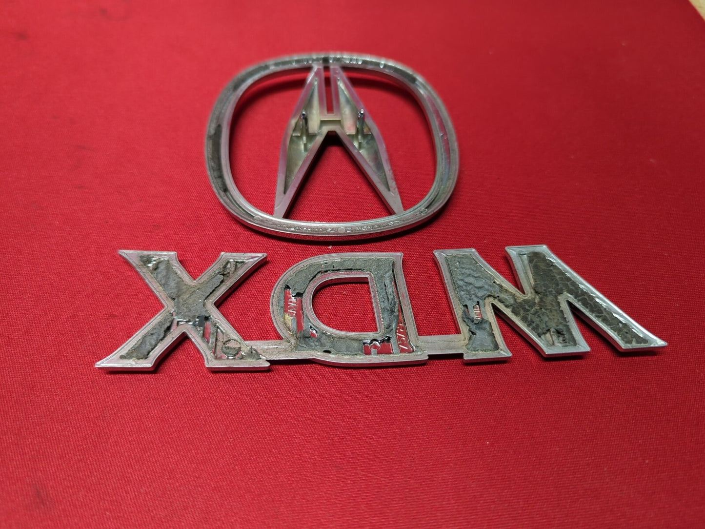 2002 - 2006 Acura MDX REAR Liftgate Hatch Emblem Logo Badge Set Chrome Silver