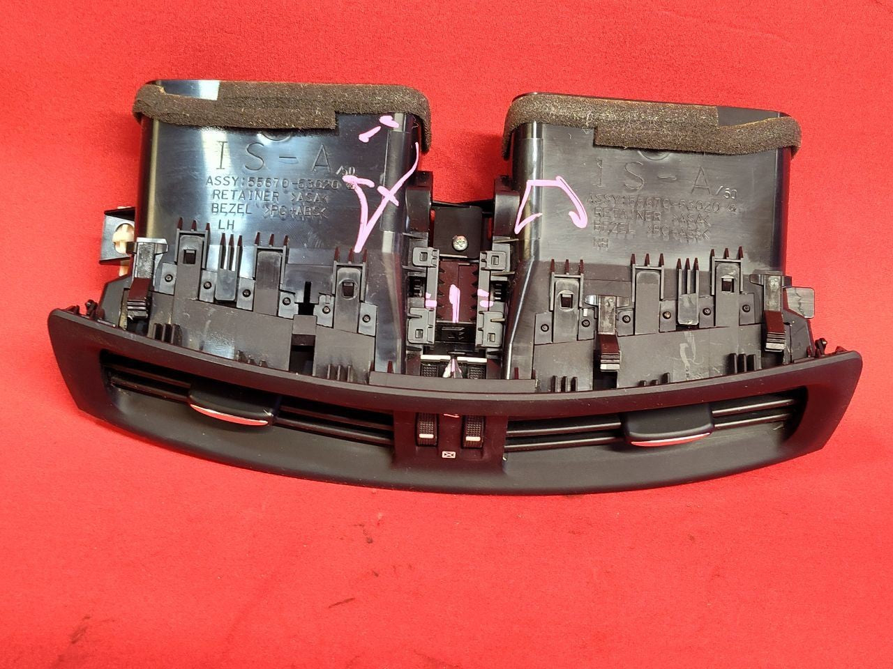 2011-2015 Lexus IS250 IS350 Instrument Panel Center Dash Air Vent Hazard Bezel