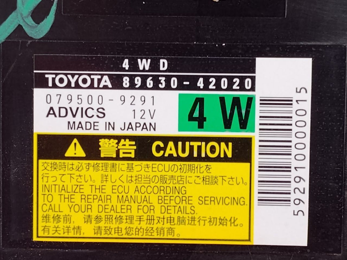 2006-2009 Toyota Rav4 4WD Transfer Case Control Module TCCM 89630-42020