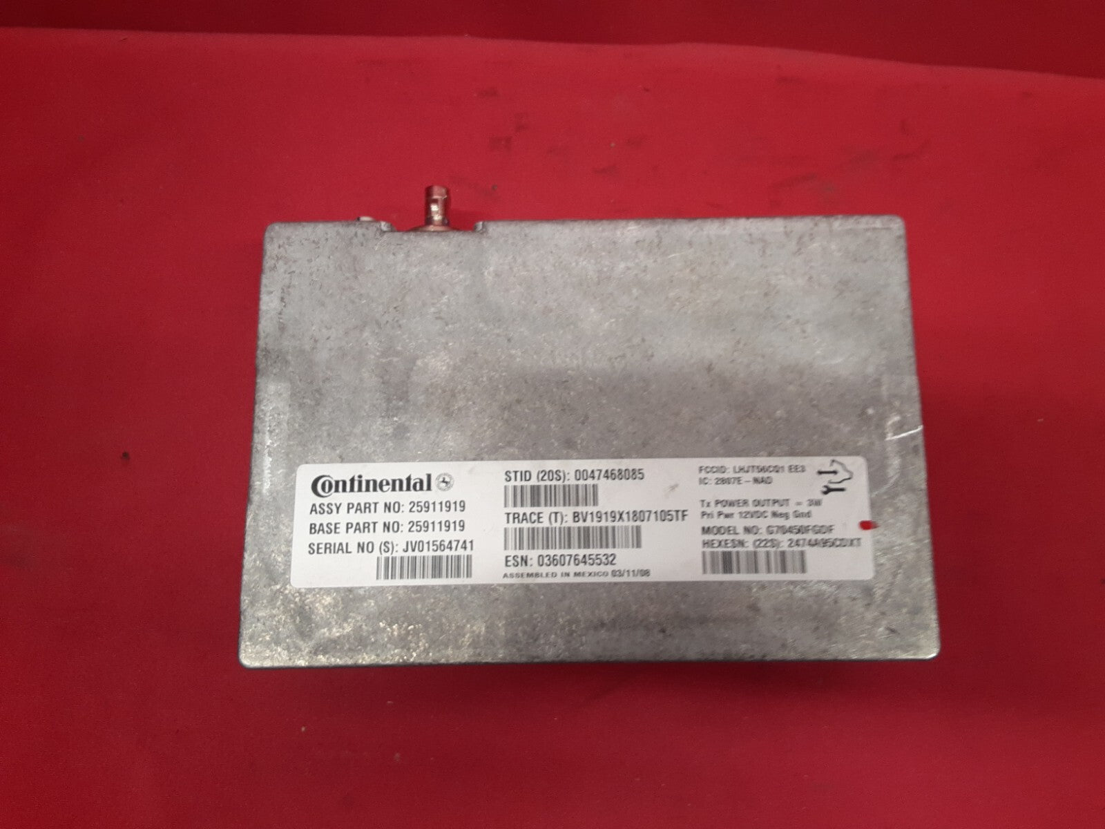 2007 - 2009 GMC Chevy Cadillac GPS Navigation Communication Module 25911919
