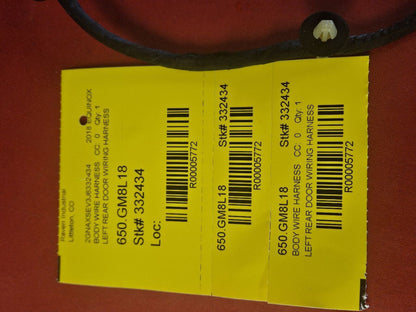 2018 2019 Chevy Chevrolet Equinox REAR LEFT DRIVER Door Wiring Harness Loom