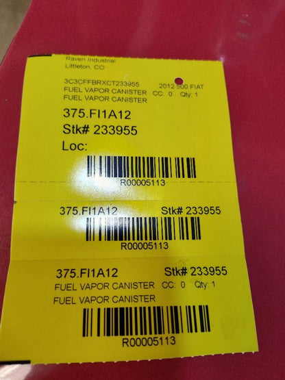 2012-2019 Fiat 500 1.4L L4 Evaporative Emissions Fuel Vapor Charcoal Canister
