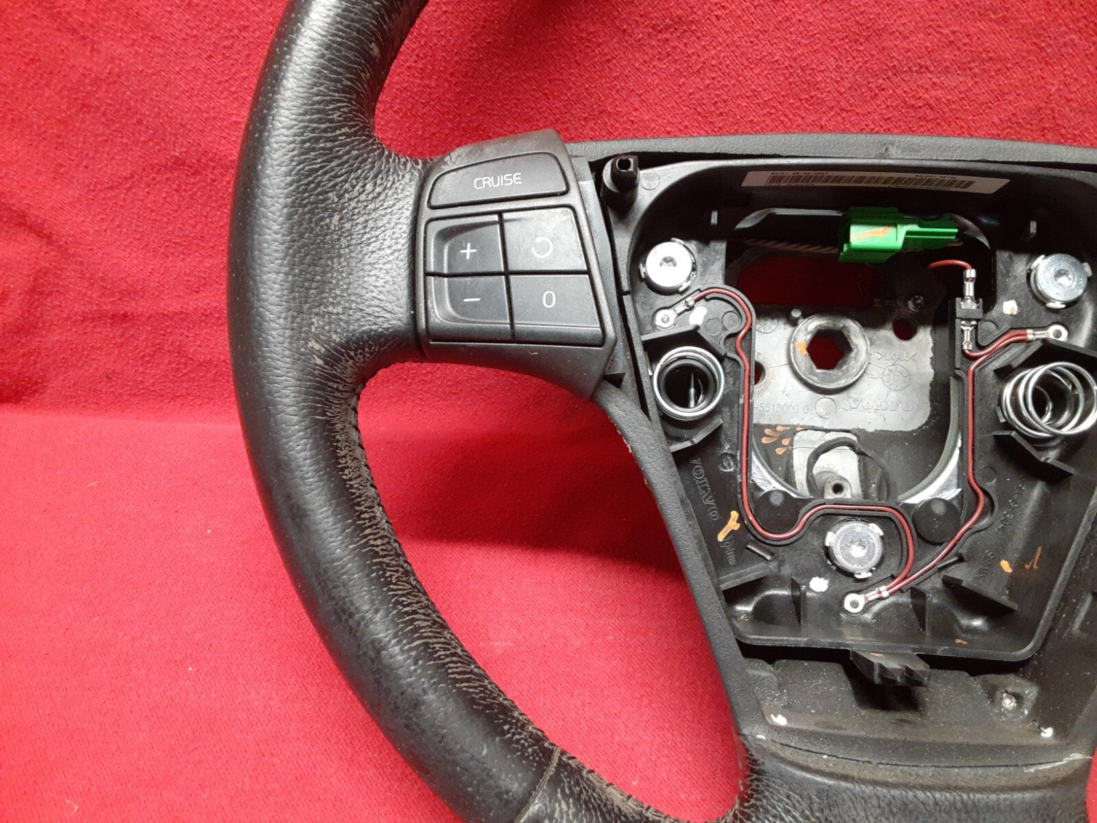 2004 - 2010 Volvo S40 Charcoal Black Steering Wheel Leather w/ Cruise & Audio