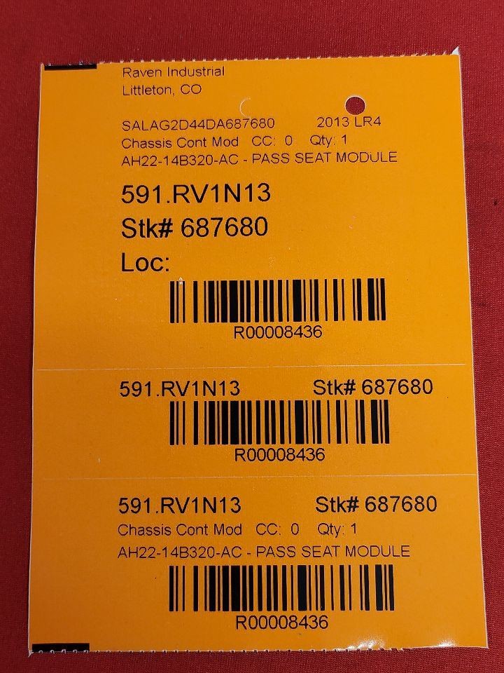 2012 2013 Land Rover LR4 Front Passenger Seat Occupancy Weight Sensor Module