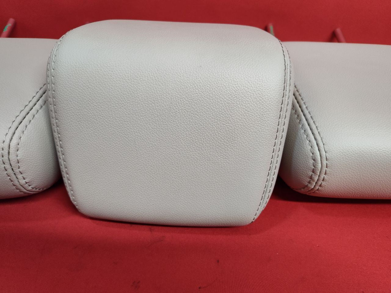 2012-2014 Ford Focus REAR Left Right Center Seat Headrests Medium Stone LEATHER