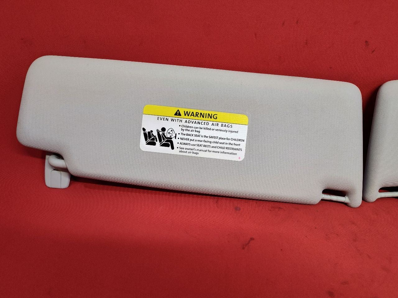 2009-2017 VW Volkswagen Tiguan Sun Visor Shade SET Grey Cloth Illuminated