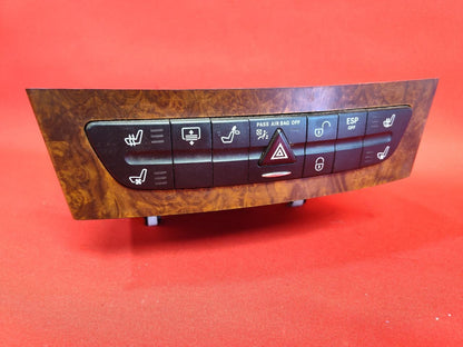2003-2011 Mercedes-Benz C-Class E-Class Hazard Heated Seat Switches w/ Woodgrain