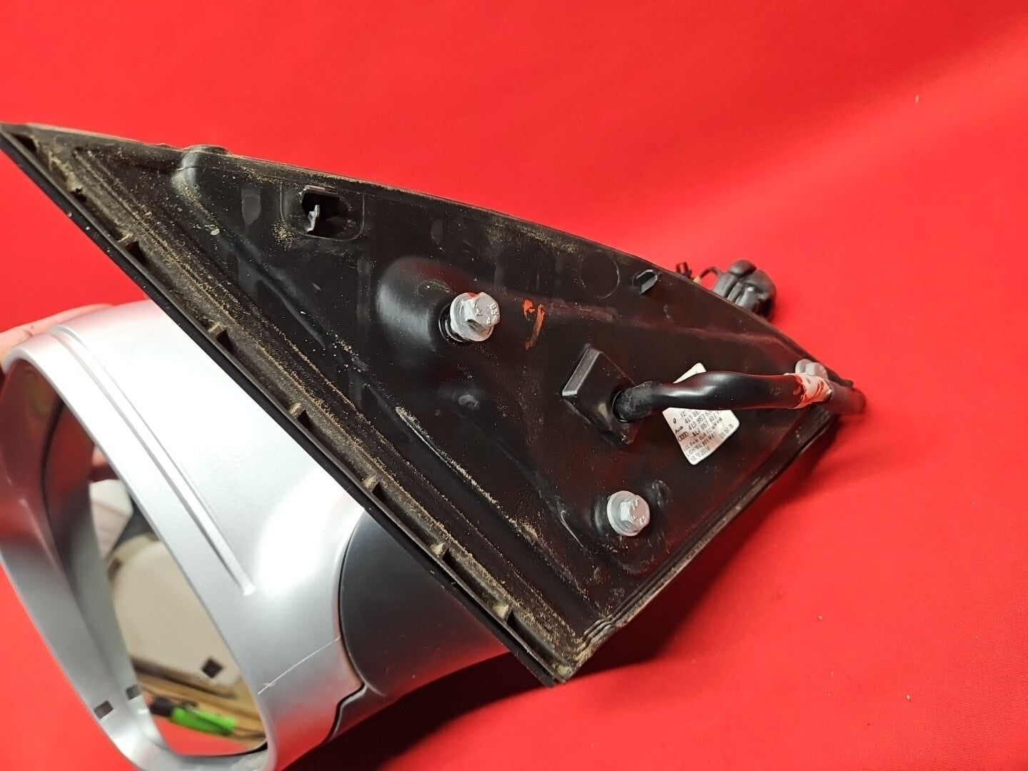2007 - 2010 Audi Q7 Left Driver Door Mirror w/ Mem, Lane, Fold - LY7W Silver