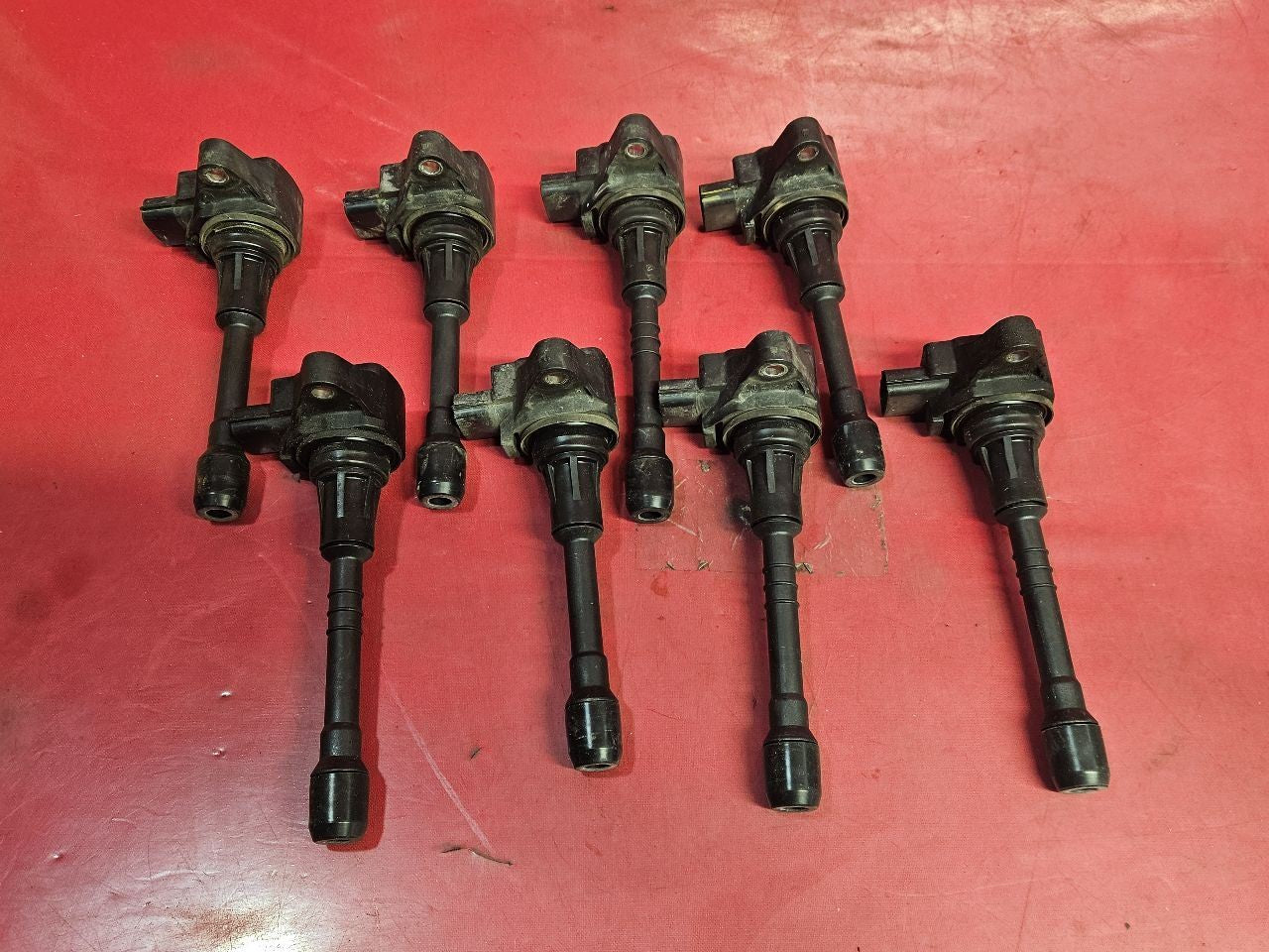 2011-2020 Infiniti 2017-2024 Nissan 5.6L V8 STAGGERED Ignition Coil Set of Eight