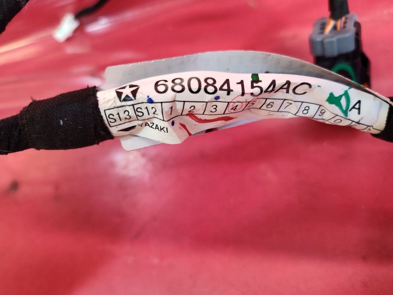 2012 2013 Chrysler 300 FRONT RIGHT PASSENGER Door Wiring Harness Complete