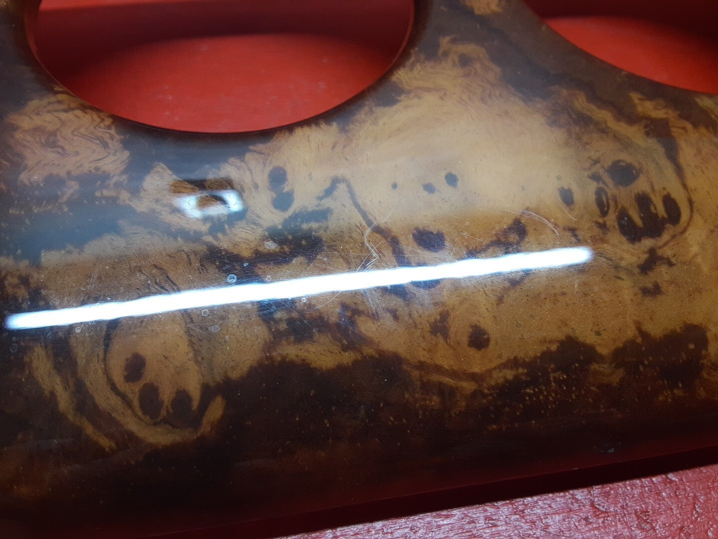 2000- 2005 Jaguar XK8 Front Center Dash Gauge Trim Panel Wood Maple GJD6927BB