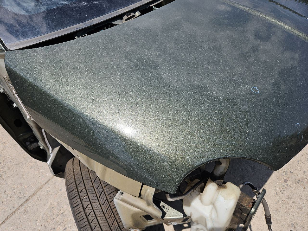 2012-2019 Fiat 500 Hood Panel Bonnet PFP Oliva Green Pearl - Grade Low A
