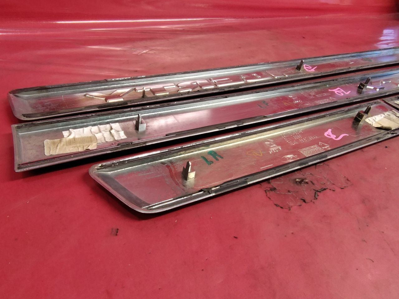 2008-2012 Jeep Liberty Exterior Door Panel Silver Chrome Trim Molding Strip Set
