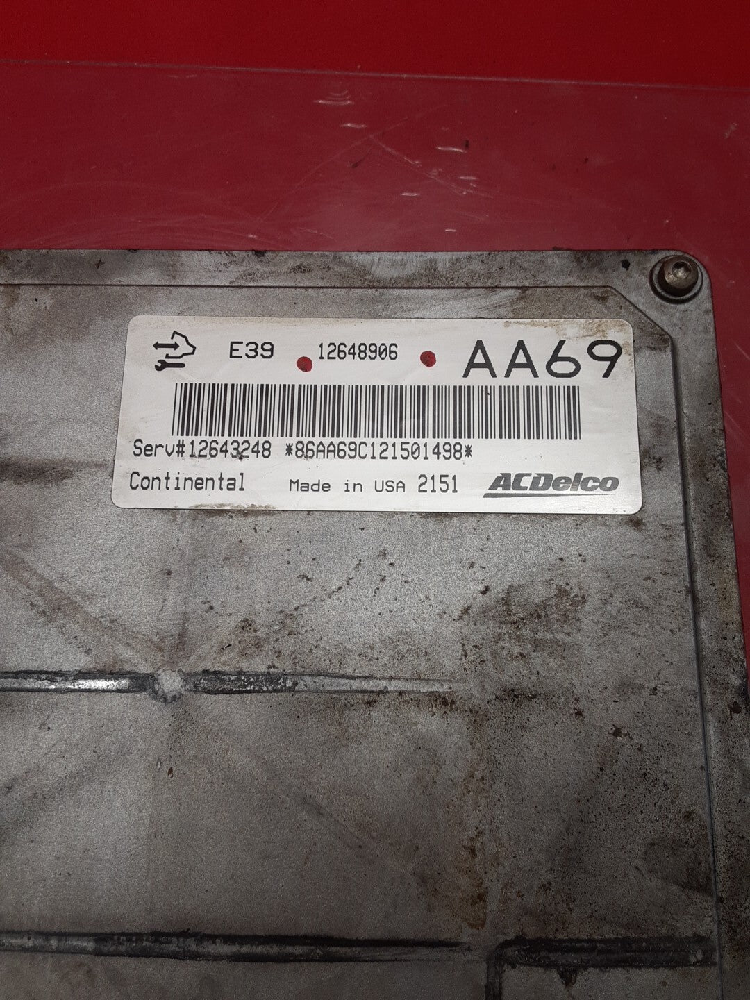 2012 Chevrolet Impala ECM ECU Engine Control Module 12648906