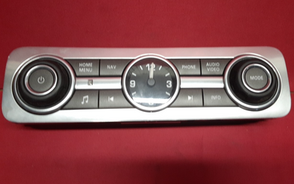 2010 - 2016 Land Range Rover Radio Volume Menu Nav Control Unit w/ Analog Clock