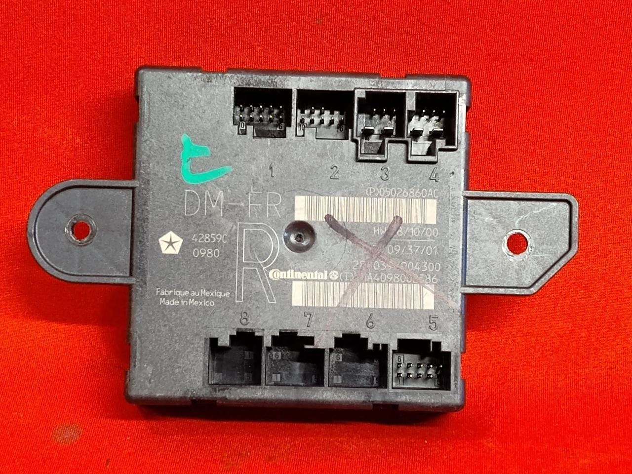 07-20 Chrysler Dodge Jeep FRONT RIGHT PASSENGER Door Control Module 5026860AC