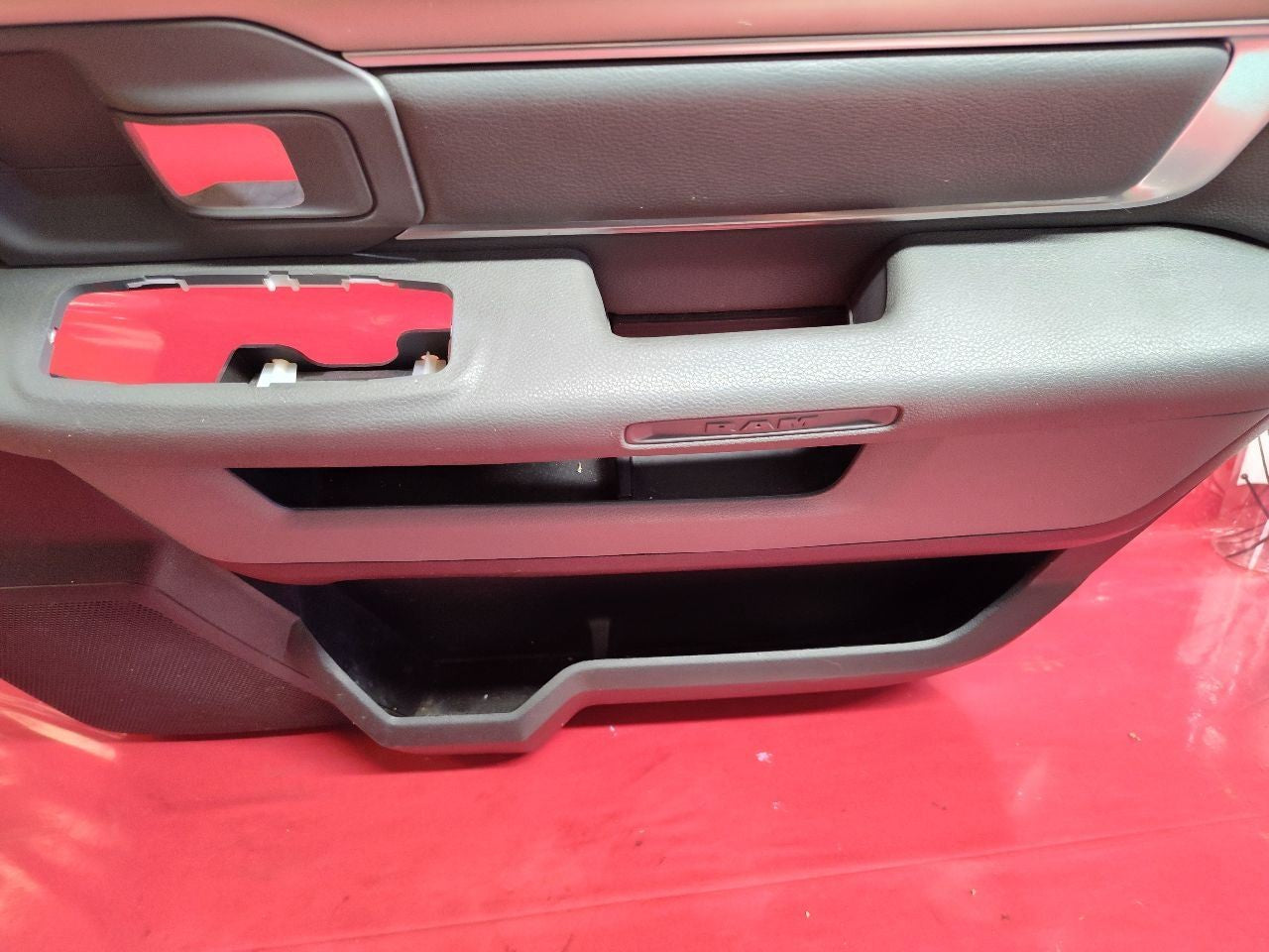 2013-2019 Dodge Ram HEMI Front Right Passenger Door Trim Panel -X8 Black / Grey