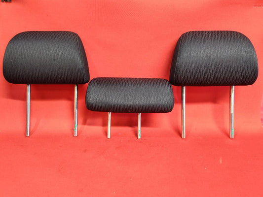 2010-2012 Subaru Outback / Legacy REAR Seat Headrest Set Black Patterned Cloth