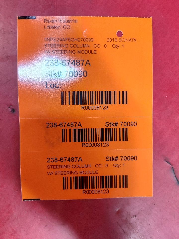 2015-2017 Hyundai Sonata Manual Tilt/Tele Steering Column Key Style Ignition
