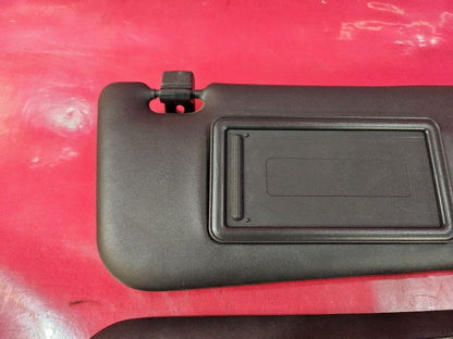 2012-2016 Fiat 500 Sun Visor Shade Left Right Set Nero Black w/ Basic Mirrors