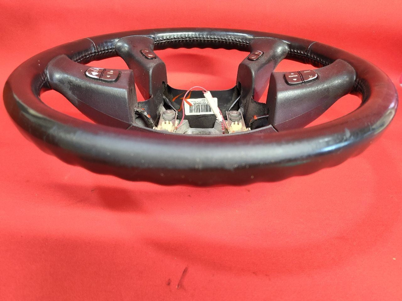 2003-2009 Chevrolet GMC Cadillac Hummer Steering Wheel Black Leather w/ Switches