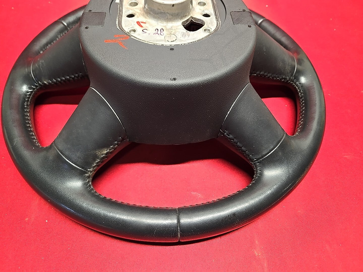 2007 - 2012 Audi A4 S4 Black Leather Standard 4 Spoke Steering Wheel w/ Cruise