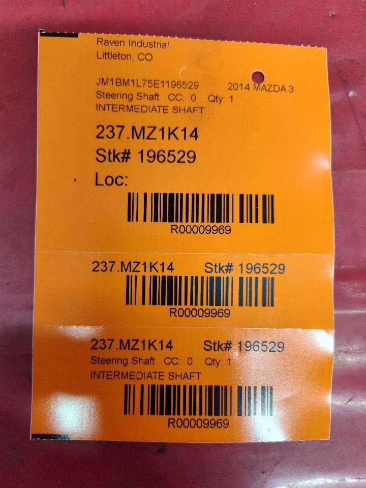 2014-2018 Mazda 3 / 18-21 Mazda 6 Intermediate Steering Shaft - BHN1-32-AB0A