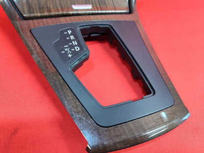 2004-2006 BMW X3 Center Console A/T Shifter Trim Bezel Maronan Dunkel Woodgrain