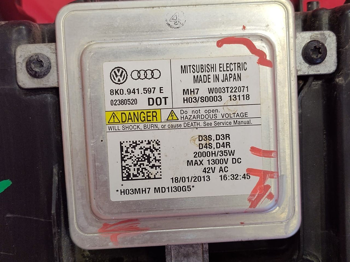 2013-2016 Audi Allroad A4 S4 Left Driver Xenon Stationary Beam Headlight Lamp