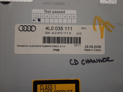 2007 -2008 Audi Q7 6Disc 6 Disc CD Changer 4L0-035-111 / 4L0-910-111-A