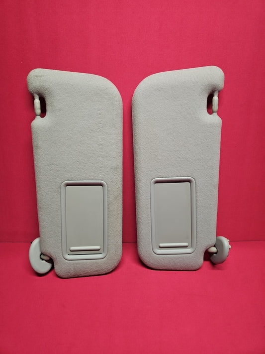 2009 2010 Pontiac Vibe Left Right Grey Cloth Sun Visors Sunshade SET
