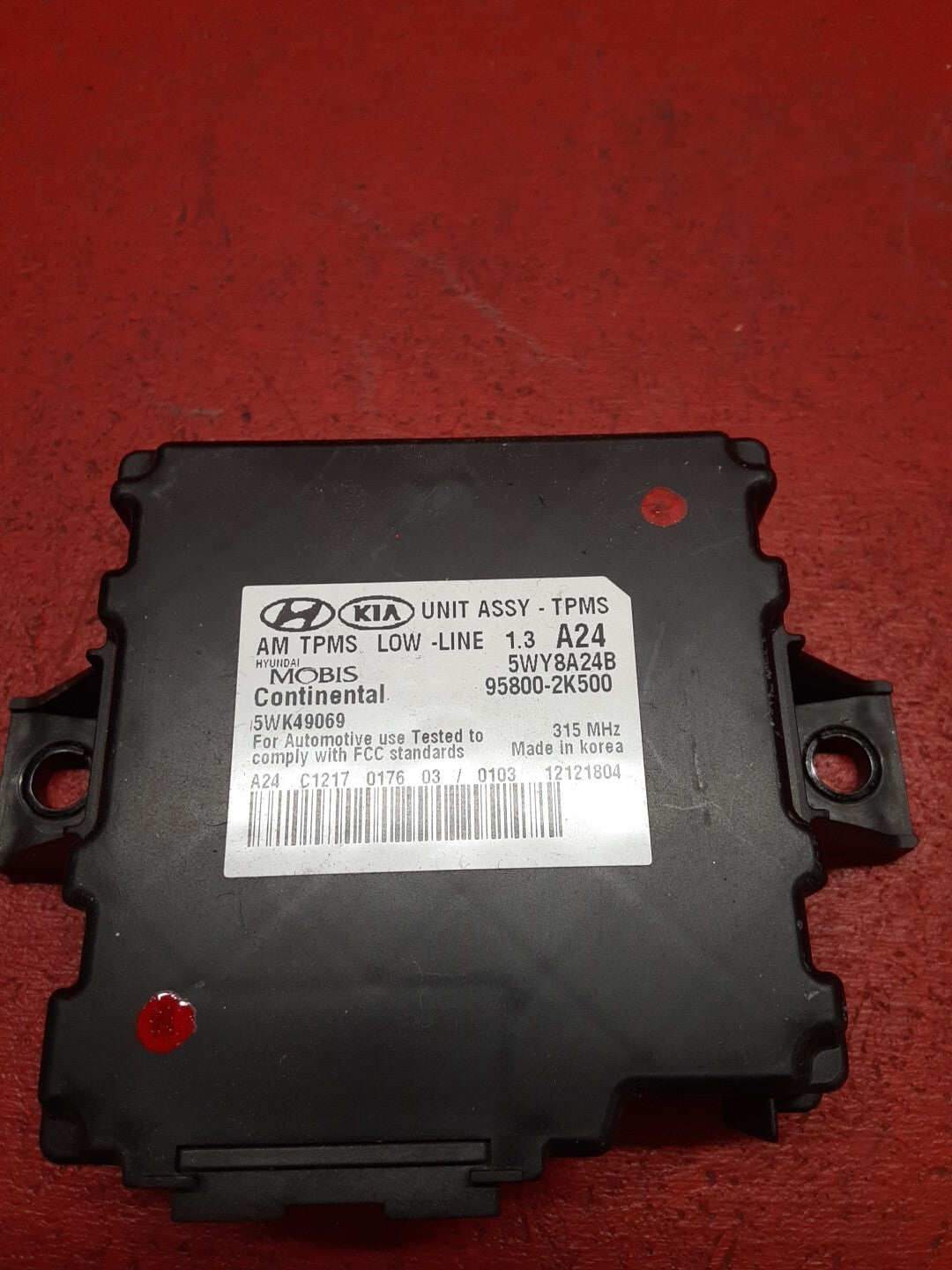 2011 2012 2013 Kia Soul TPMS Control Module Unit 95800-2K500