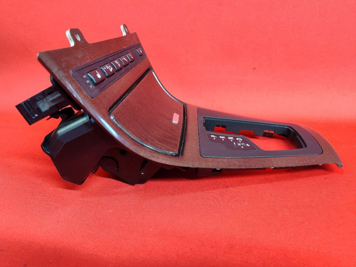 2004-2006 BMW X3 Center Console A/T Shifter Trim Bezel Maronan Dunkel Woodgrain
