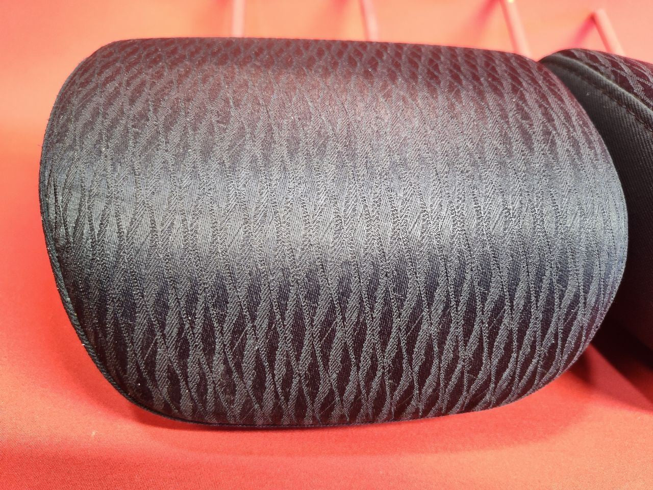 2011 2012 Subaru Outback / Legacy FRONT Seat Headrest Set Black Patterned Cloth