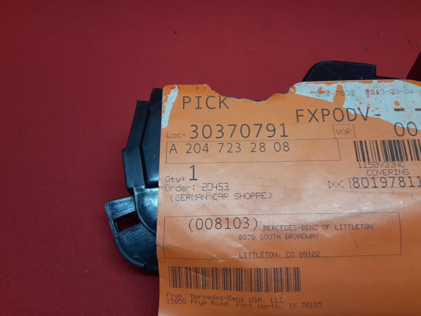 BRAND NEW OEM Mercedes-Benz Front Right Door Lock Cover A2047232808