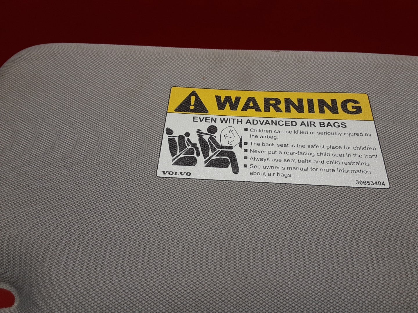 2003 - 2006 Volvo XC90 RIGHT PASSENGER SIDE Sun Visor Illuminated