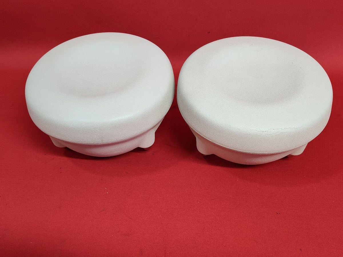 2012-2019 Fiat 500 REAR Left Right Seat Headrest Set AJ -WD Avorio Ivory White