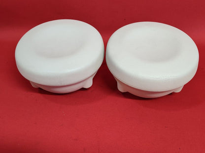 2012-2019 Fiat 500 REAR Left Right Seat Headrest Set AJ -WD Avorio Ivory White
