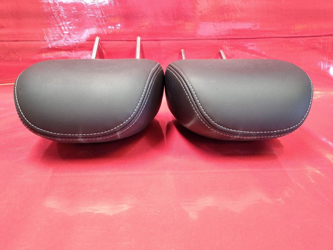 2015-2019 Subaru Legacy & Outback FRONT Seat Headrest Set Black Leather