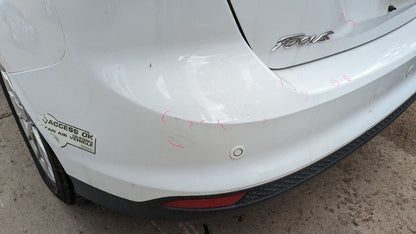 2012-2014 Ford Focus + EV Rear Bumper Cover w/ Park Assist PNYW30 Oxford White