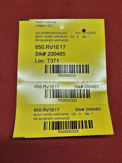 2017 Range Rover Evoque REAR Bumper Parking Sensor Wiring Harness Complete