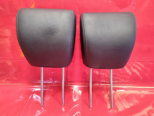 13-16 Hyundai Genesis Coupe FRONT Seat Headrest Left Right Set Black Leather