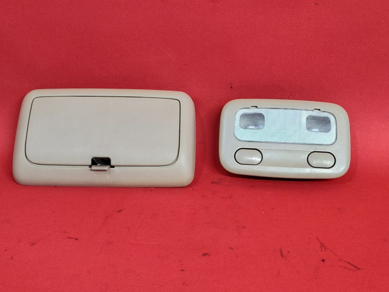 2000 2001 Nissan Maxima Roof Map Sunglass Console Dome Light SET Beige